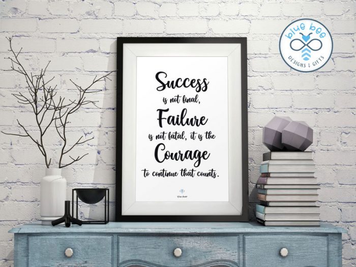 Blue Bee Poster - Success Churchill