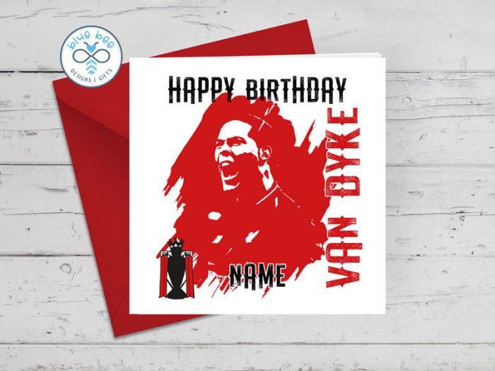 Virgil Van Dyke Personalised Birthday Card | Liverpool | LFC | The Kop |Happy Birthday